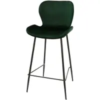 Furnlux Classic Tabouret de bar FURNLUX Rondea vert émeraude et noir 47 cm / Couleur principale : vert / Dimensions : 47 x 99 x 51 cm