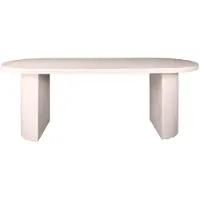 Furnlux Classic Table à manger FURNLUX Bogen blanche 215 cm / Couleur principale : blanc / Dimensions : 215 x 77 x 90 cm