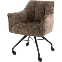 Furnlux Classic Chaise de salle à manger FURNLUX Raster gris brun et noir 62 cm / Couleur principale : brun / Dimensions : 62 x 82 x 67 cm