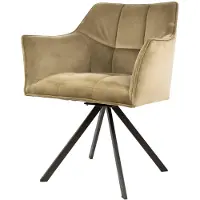Furnlux Classic Chaise de salle à manger FURNLUX Raster Champagne et noir 63 cm / Couleur principale : beige / Dimensions : 63 x 81 x 60 cm