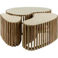 Furnlux Classic Table basse FURNLUX Nuovo brun sable 90 cm (3 pièces) / Couleur principale : brun / Dimensions : 90 x 40 x 52 cm