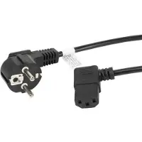 Lanberg CA-C13C-12CC-0018-BK Câble d'alimentation Noir 2 m C13 Coupleur CEE7/7 (2 m), Câble d'alimentation, Noir