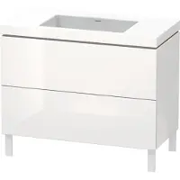 Duravit L-Cube c-bonded Ensemble vertical, 2 tiroirs, sans trop-plein, sans trou pour robinetterie, 1000x698x480mm, LC6938N2222