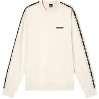 EA7 pour homme. 7M001478_AF12660 Sweat Logo Series Interlock beige (M), Casuel, Coton, Manche longue