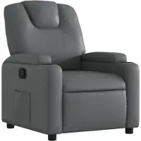 vidaXL Fauteuil relax gris similicuir