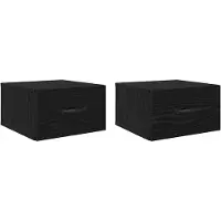 vidaXL Cabinet de chevet avec tiroir 2 pcs Chêne noir 35 x 35 x 20 cm