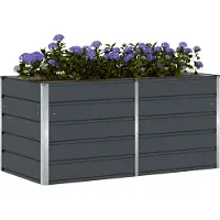 vidaXL Jardinière Anthracite 160 X 80 X 75 Cm Acier