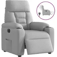 vidaXL Fauteuil relax électrique gris nuageux Tissu