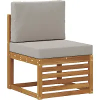 vidaXL Ensemble de canapés d'angle , 7 pièces, gris naturel et gris clair, bois massif d'acacia