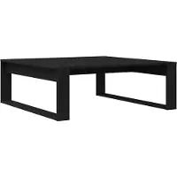 vidaXL Table basse noire imitation chêne 100 x 100 x 35 cm Bois composite