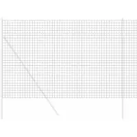 vidaXL Clôture Euro, 1,6 x 10 m, fer revêtu de PVC, gris