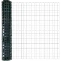 vidaXL Clôture Euro avec poteaux, 10 x 1,6 m, acier revêtu de PVC, couleur verte