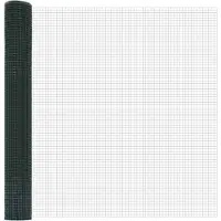 vidaXL Clôture en fil métallique soudé, ancrée au sol, 10 x 1,2 m, couleur verte