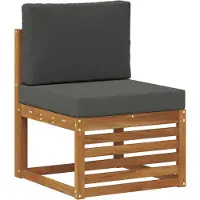 vidaXL Ensemble de canapés d'angle , 7 pièces, couleur naturelle et anthracite, en bois massif d'acacia