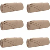 vidaXL Couvertures À Jeter 6 Pcs Camel 280 X 210 Cm Toison