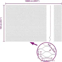 vidaXL : Clôture en panneaux soudés, 1,5 x 100 mètres, acier galvanisé, couleur argent