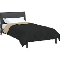 vidaXL : Couverture d'été, 200 x 155 cm, pour l'été, 200 g/m², noire et taupe