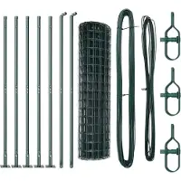 vidaXL Clôture Euro avec socle en béton, 10 x 0,8 m, en acier revêtu de PVC