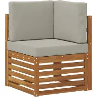 vidaXL Ensemble de canapés d'angle avec coussins (6 pièces) - Gris naturel et gris clair