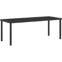 vidaXL Table de jardin noire 200 x 80 x 73 cm Métal