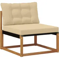 vidaXL Ensemble de canapés d'extérieur avec coussins 7 pièces Nature et Beige
