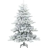vidaXL Sapin de Noël Artificiel à Branches Articulées Blanc 150 cm PVC