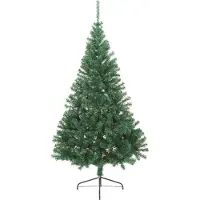 vidaXL Sapin de Noël artificiel pré-éclairé Vert 240 cm PVC