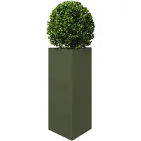 vidaXL Jardinière vert olive triangulaire 40x34,5x70 cm acier