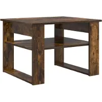 vidaXL Table basse en bois imitation chêne fumé, 64 x 54 x 44 cm, matériau composite