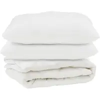 vidaXL Couette avec oreiller 3 pcs blanc microfibre
