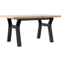 vidaXL Table basse piètement en Y 80x50x40,5cm pin massif & acier