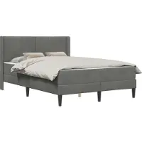 vidaXL Cadre de lit avec matelas gris foncé 120 x 190 cm velours