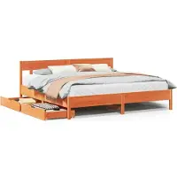 vidaXL Lit en bois massif sans matelas pin brun cireux 200x200