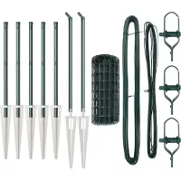 vidaXL Clôture européenne avec pointes, 10 x 0,8 m, acier revêtu de PVC, couleur verte