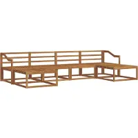 vidaXL Ensemble de canapés d'extérieur 6 pièces en bois massif d'acacia naturel