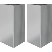 vidaXL Jardinières 2 pcs triangulaire 50x43x75 cm acier galvanisé