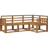 vidaXL Ensemble de salon de jardin 4 pièces en bois d'acacia massif, finition naturelle