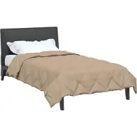 vidaXL Couverture de lit toute saison, 155 x 220 cm, 300 g/m², couleur taupe