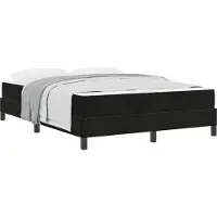 vidaXL Lit boxspring avec matelas noir 160 x 220 cm Tissu