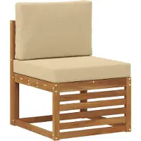 vidaXL Ensemble canapé d'angle avec coussins (7 pièces), couleur nature et beige