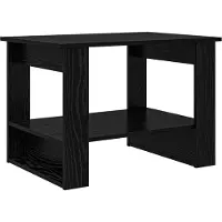 vidaXL Table basse noire aspect chêne 72 x 50 x 50 cm Bois composite