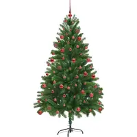vidaXL Sapin de Noël avec 300 LED avec support Vert 180 cm PE