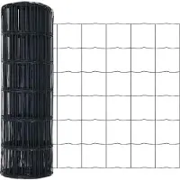 vidaXL Clôture Euro, 0,6 x 10 m, fer revêtu de PVC, gris