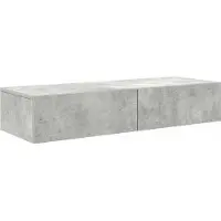 vidaXL Étagère murale avec tiroirs gris béton bois d'ingénierie