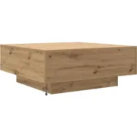 vidaXL Table basse avec éclairage Led Chêne Craft 80X80X31 Cm Lumarko !