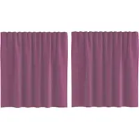 vidaXL Voile Rideaux avec passants 2 pcs. Violet 140x140 cm