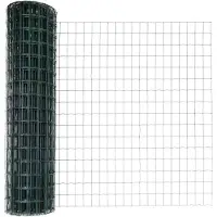 vidaXL Clôture européenne avec poteaux, 25 x 1,2 m, acier revêtu de PVC, couleur verte