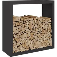 vidaXL Étagère à bois de chauffage 60x40x60 cm Acier résistant aux intempéries