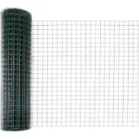 vidaXL Clôture Euro avec socle en béton, 10 x 1 mètre, acier revêtu de PVC, couleur verte