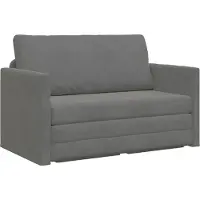 vidaXL Canapé-Lit Gris foncé 124 x 204 x 61 cm Velours